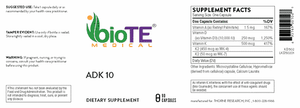 BioTE Medical ADK10 - 90 Capsules