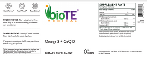 BioTE Medical Omega 3 + COQ10 - 90 Gelcaps